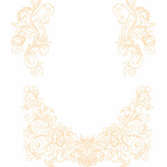 Vector decorative elegant vector seamless pattern design with white background