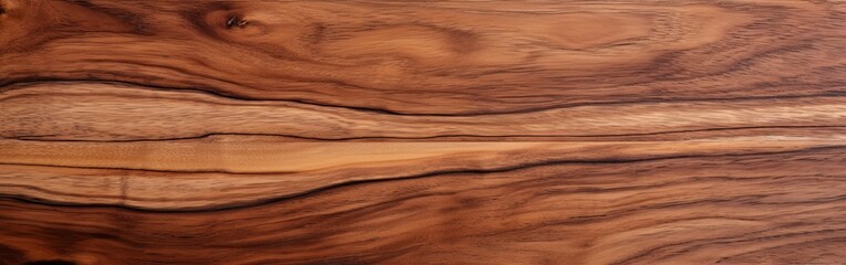 Fototapeta premium Uninterrupted Grain of Super Long Walnut Wood Planks