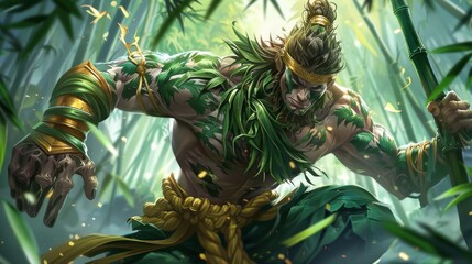 Fototapeta premium Fantasy superhero gaming wallpaper background