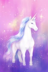 Obraz na płótnie Canvas crystal unicorn, shimmering crystal unicorn