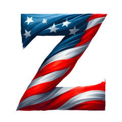 american flag font Z