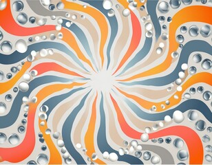 A luxury business background with a swirling pattern of silver and pearl pearls; copy space for text