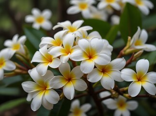Obraz na płótnie Canvas Default_Plumeria_flowers_beautiful_flowers_in_the_garden_white_0 (1).jpg