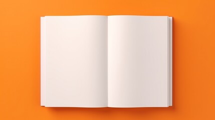 3D Rendering of Opened Blank White A4 Magazine Brochure Mockup
