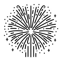 Obraz premium Firework icon, celebration icon, spark icon, party icon, anniversary icon, birthday icon, carnival icon, celebrate icon, festival icon, Christmas icon, event icon, explosion icon, sparkle icon, 