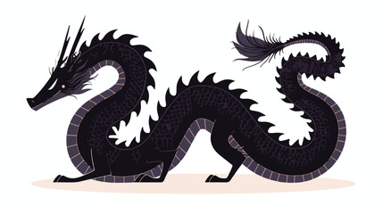 Dragon silhouette Chinese zodiac horoscope symbol i