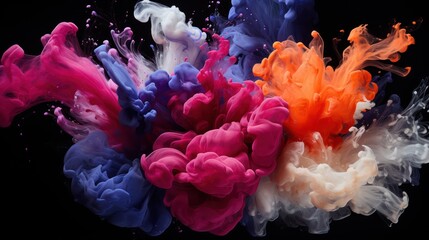 Abstract Colourful Paint in Water Background UHD WALLPAPER