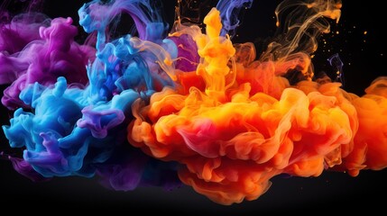 Abstract Colourful Paint in Water Background UHD WALLPAPER