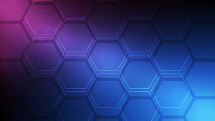 Abstract technology background. Futuristic interface with geometric shapes. Vector illustration