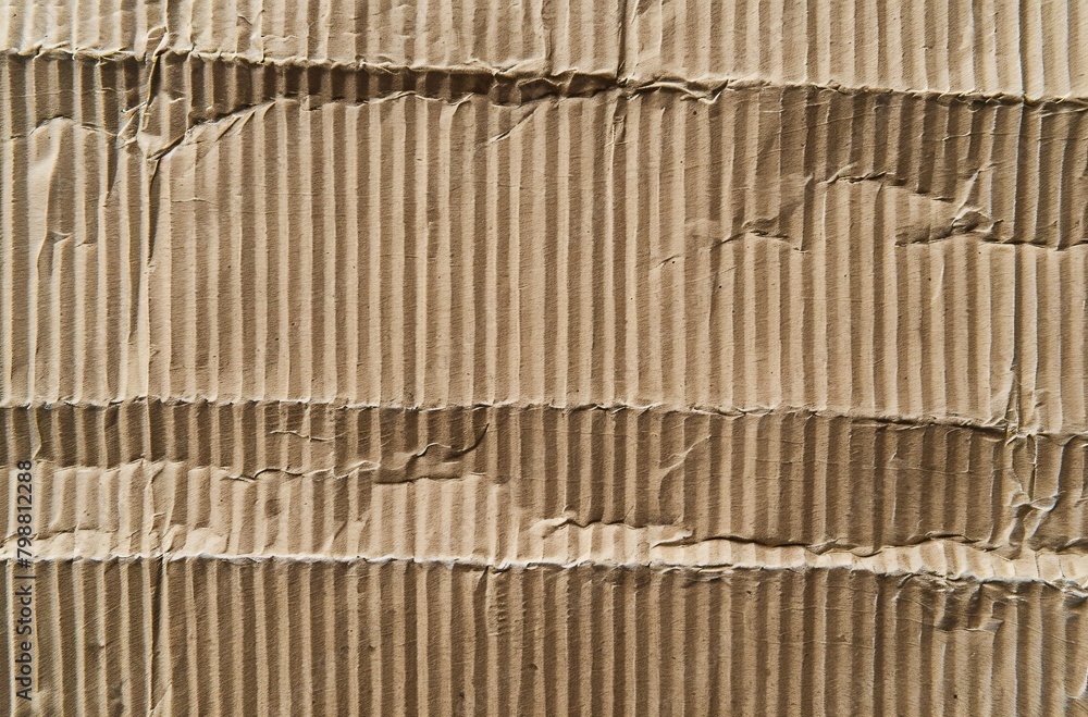 Wall mural Highly detailed photograph of cardboard texture  - Wall murals
