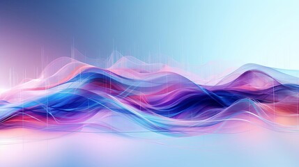 Colorful Abstract Data Flow on Digital Waves