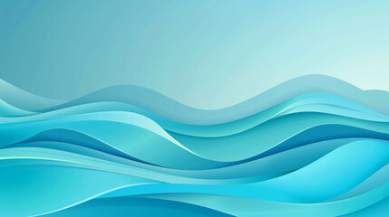 Luxurious and Stylish Turquoise Blue Minimal Wave Vector Background.