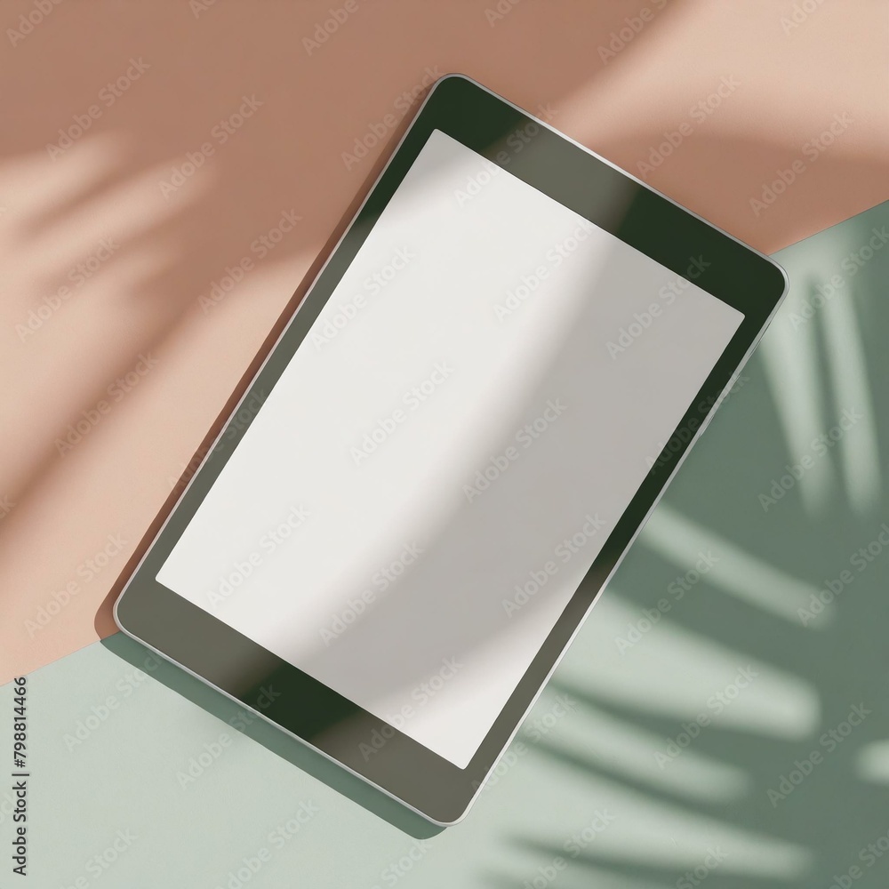 Poster tablet mockup for application presentation, web design or user interface design - template for repre