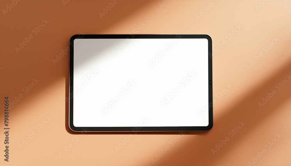 Poster tablet mockup for application presentation, web design or user interface design - template for repre
