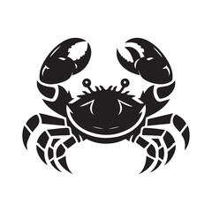 Crab silhouette vector illustration 
