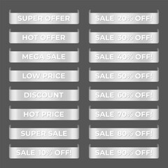 Fototapeta premium Collection of editable vector promotion labels