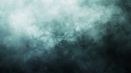 Fototapeta premium A blurry image of smoke with a dark background. The smoke is thick and dense, creating a sense of heaviness and darkness. The image evokes a feeling of unease and discomfort