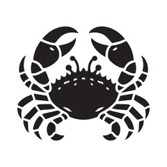 Crab Silhouette Vector Illustration 