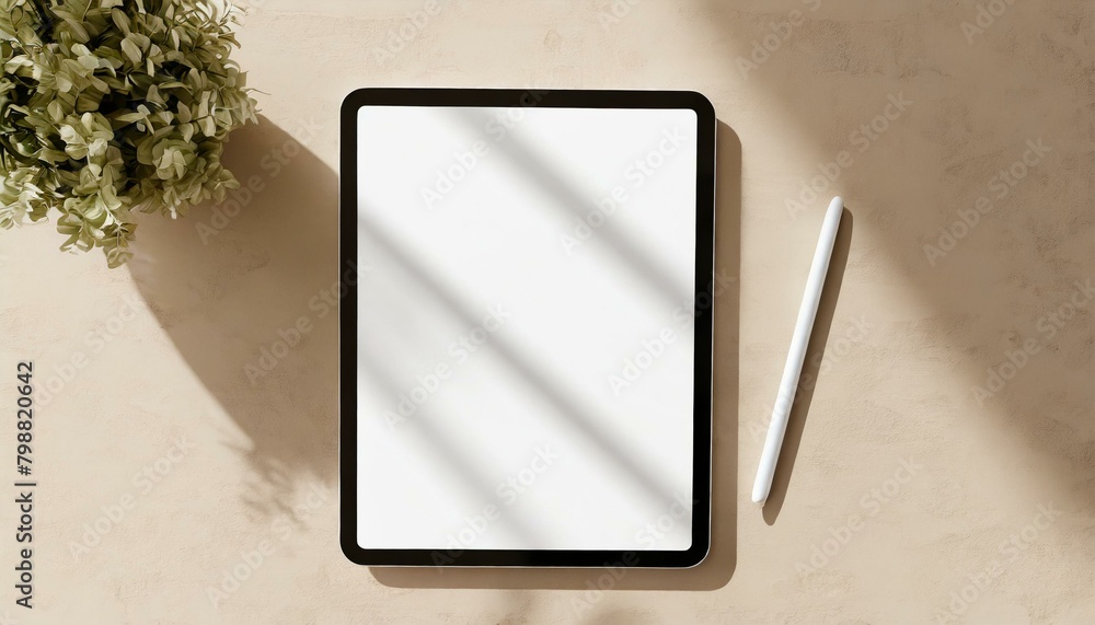 Fototapete tablet mockup for application presentation, web design or user interface design - template for repre