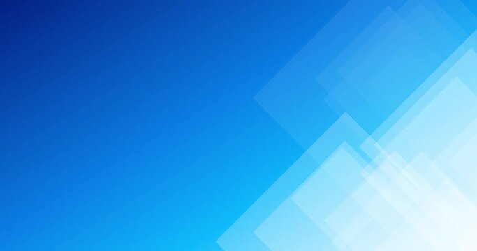 Loop animation of transparent white triangles on the right side of a blue background with space for text. Suitable as a background for opening titles, presentations, or transitions. UHD 4K 4096x2160