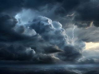 Stormy clouds background - highly detailed weather scenario.