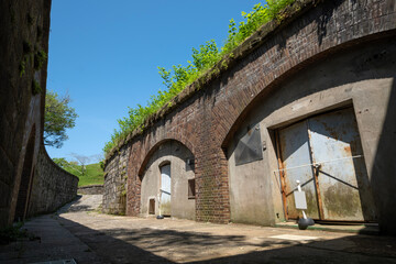 日本軍施設　煉瓦造り　砲台跡