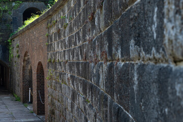 日本軍施設　煉瓦造り　砲台跡