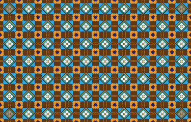 Geometric ethnic oriental seamless pattern traditional Design for background,carpet,wallpaper,clothing,wrapping,Batik,fabric,Vector,illustration,embroidery style.