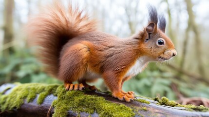 Fototapeta premium Adult red squirrel UHD WALLPAPER