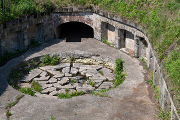 日本軍施設　煉瓦造り　砲台跡
