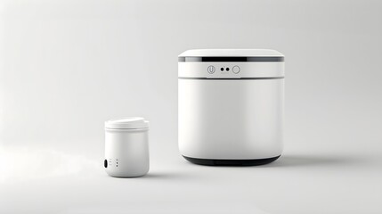  An innovative smart yogurt maker featuring WiFi connectivity, recipe sharing platform access, and real-time fermentation monitoring, offering convenience. - obrazy, fototapety, plakaty