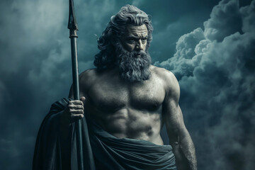 Obraz premium zeus, king of the Gods, God of the sky, lightning, thunder, law and order