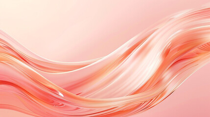 Fluid Wave Design in Pink Peach Soft Tones