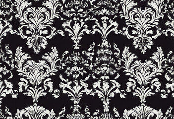 vector Classic pattern background Seamless damask Geometric Fabric Oriental Texture Vintage Flourish Ornament Wallpaper Baroque Plant Color B