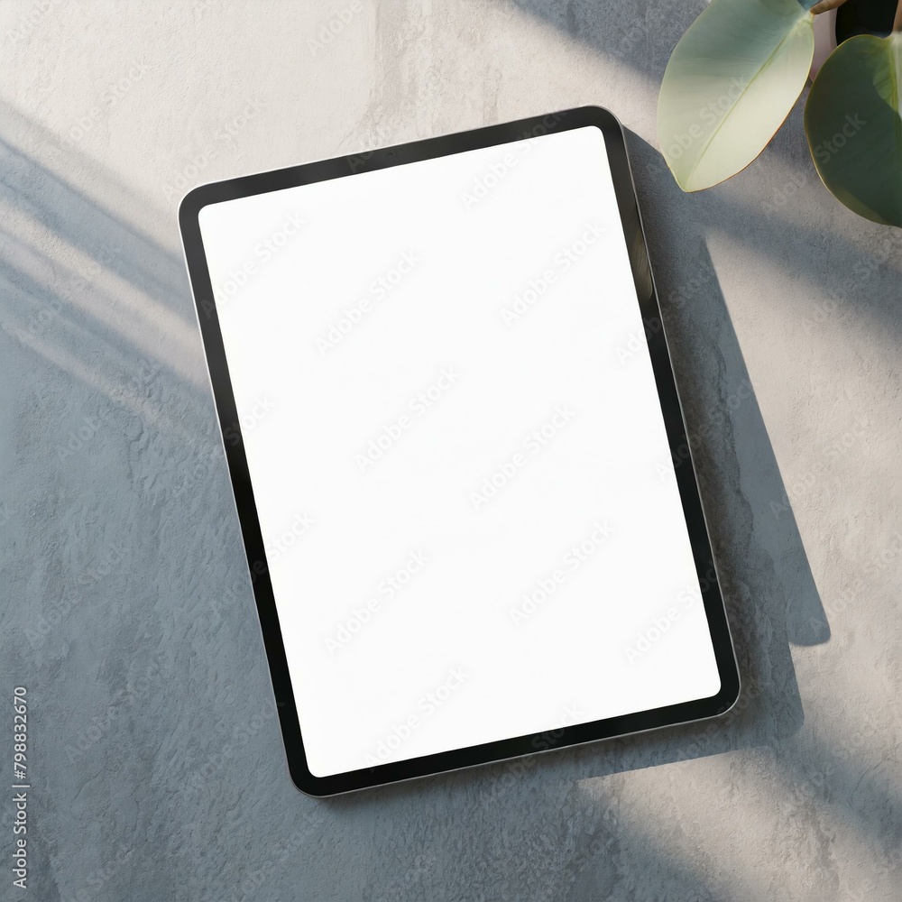 Poster tablet mockup for application presentation, web design or user interface design - template for repre