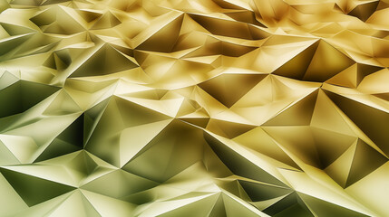 Olive Green and Tan Polygonal Background Art