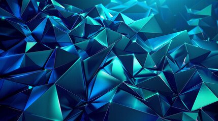Midnight and Cyan Blue Geometric Design