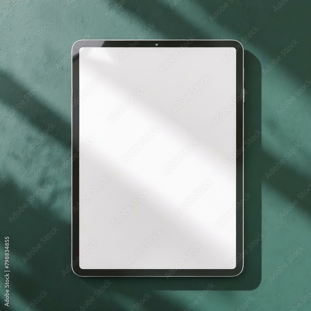 Poster tablet mockup for application presentation, web design or user interface design - template for repre