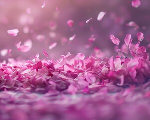 Obraz premium Whirling Pink Petals in Soft Light 