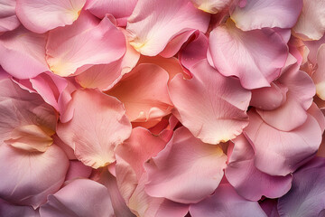 Delicate texture of rose petals, showcasing their softness and pastel hues. rose petal textures offer a romantic and ethereal backdrop