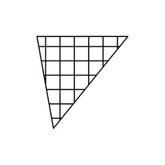 Abstract minimalist line grid shape