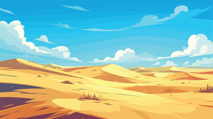 Fototapeta na wymiar Empty desert landscape background. Sand dunes sandy