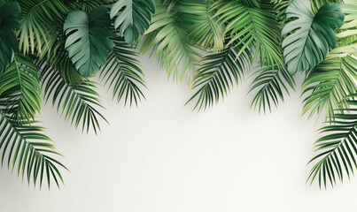 tropical leaves hanging down background wallpaper