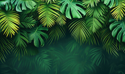 tropical leaves hanging down background wallpaper