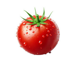 Fresh Cherry tomato cut out on a transparent background