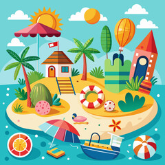 beach with palms