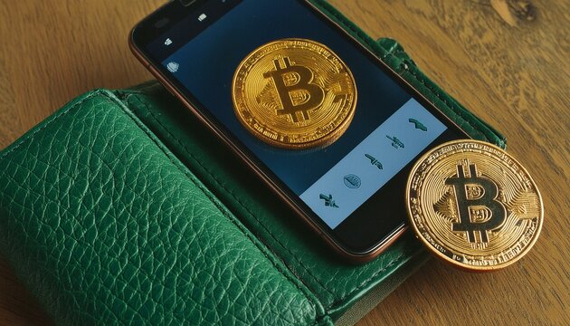 close-up of a cryptocurrency wallet on a smartphone