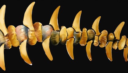 黒背景に和風の金色の抽象的な水彩模様の背景