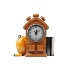 Naklejka premium 3d rendering of back to school icon on white background