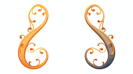 Curly braces symbols pair. Double brackets punctuat